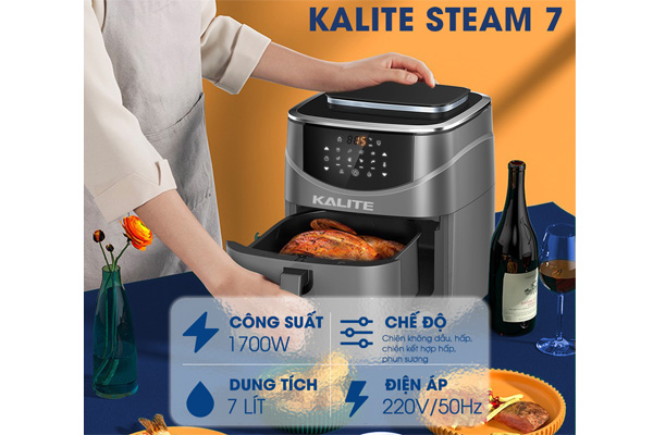 Nồi chiên hơi nước Kalite Steam 7 - Điện Máy Tiện Lợi 247 - Giao hàng miễn phí