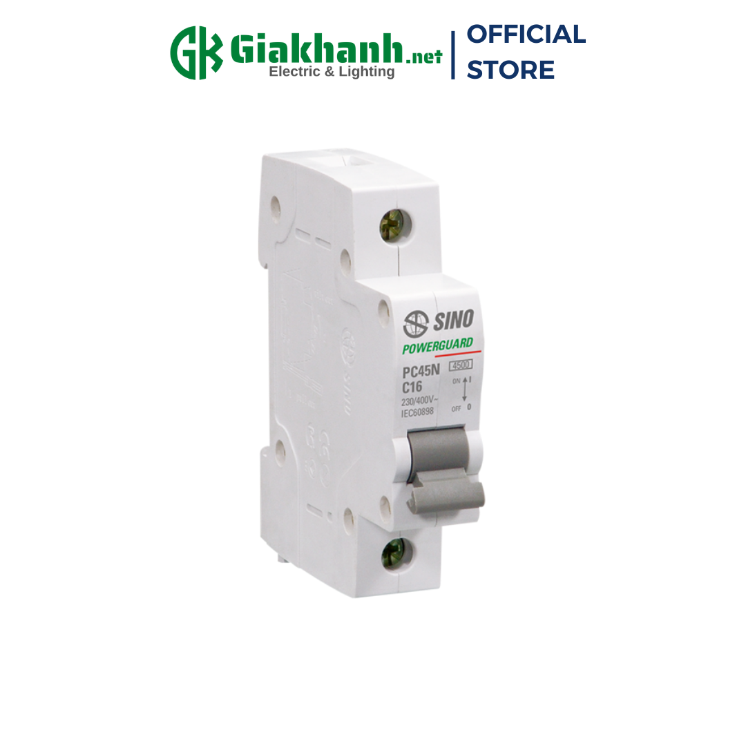 Aptomat - cb chống quá tải và ngắn mạch mcb sino 1p 4.5ka 6a, 10a,16a, 20a, 25a, 32a, 40a, 50a, 63a