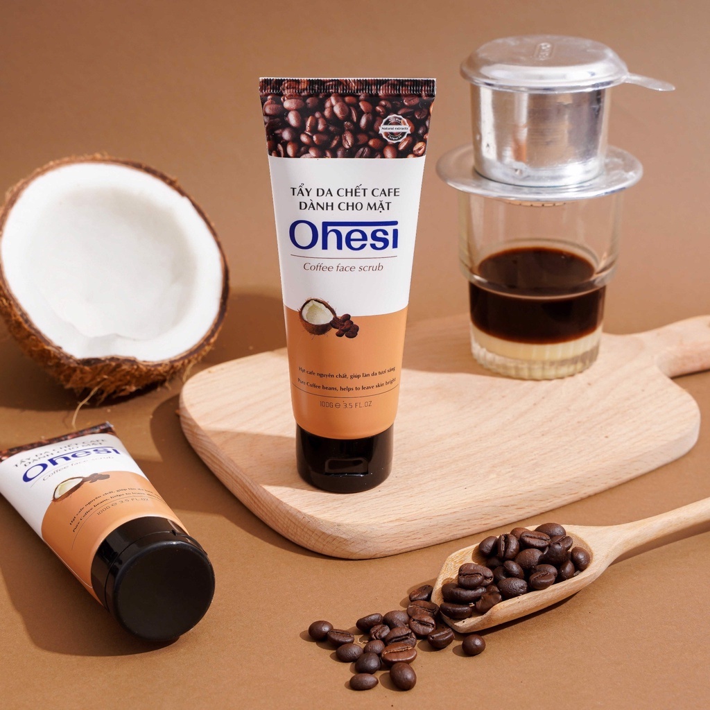 Tẩy tế bào chết Cafe Ohesi dành cho mặt 100g