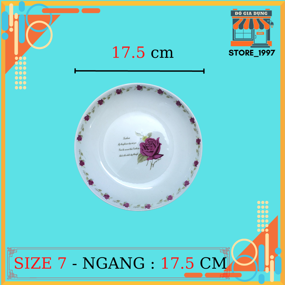 Đĩa Sứ Hoa Hồng Nhật Bản Cao Cấp