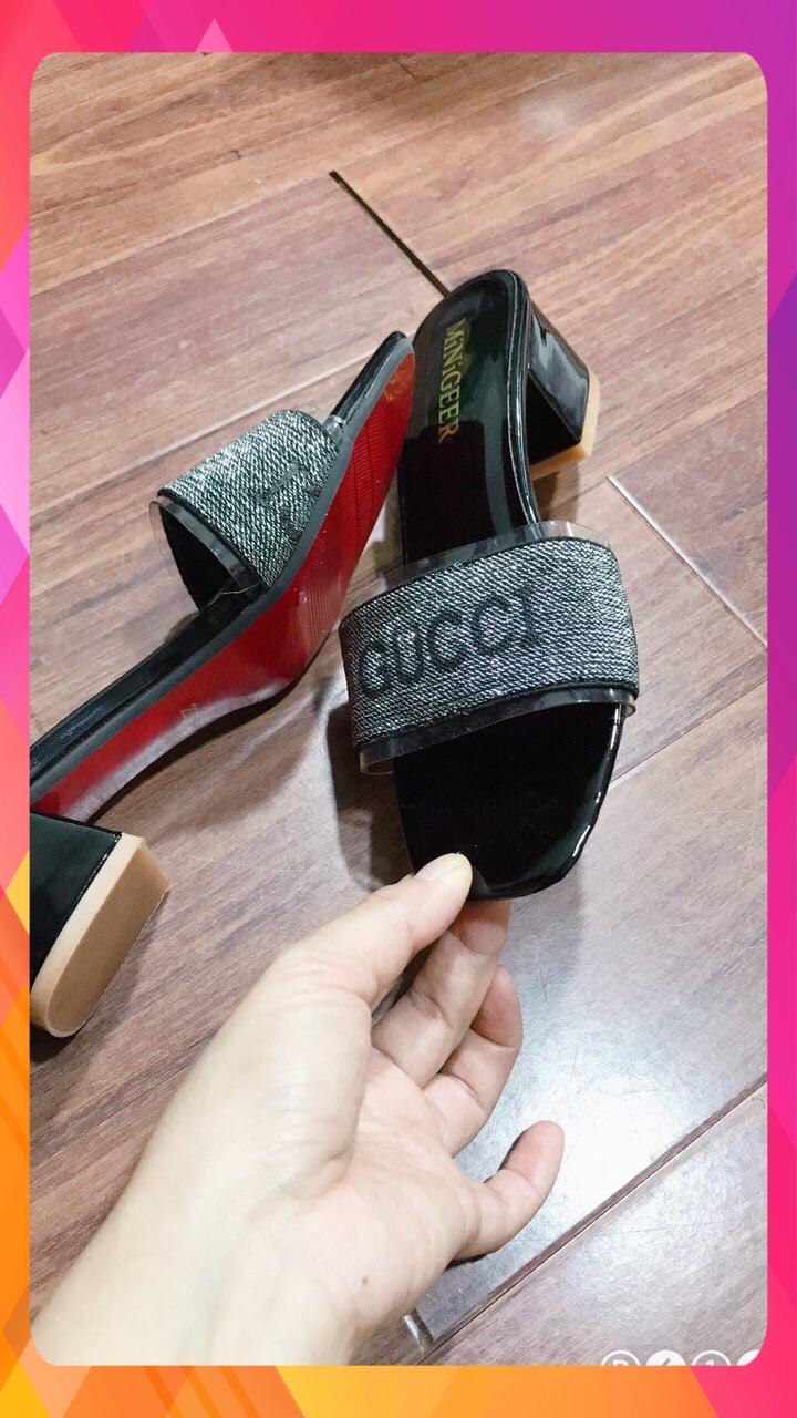 00320 Guốc nữ thời trang sz35-38 màu bạc