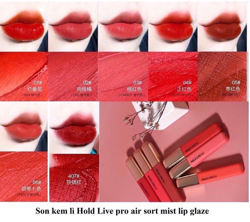 [HCM]Son kem lì Hold Live Pro Air Soft Mist Lip Glaze