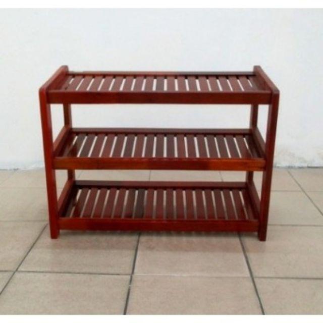 [HCM]Kệ dép gỗ 60cm - 3 tầng