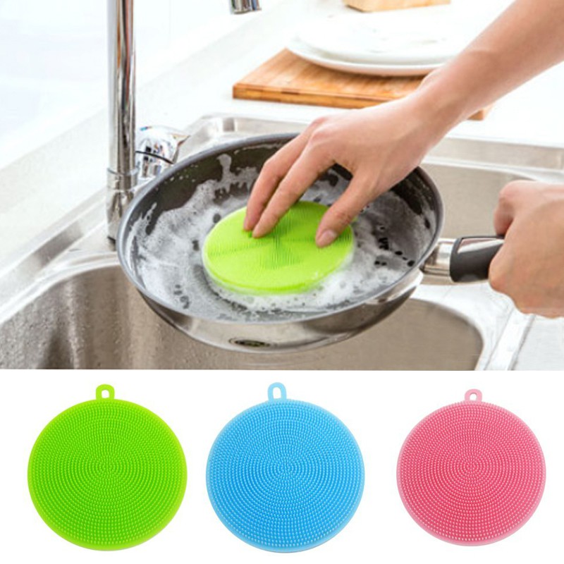 [HCM]Combo 2 miếng rửa chén bát silicon siêu sạch