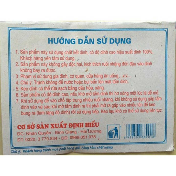 [sỉ ib] Thùng 1000 miếng keo dính ruồi (nhiều keo), bẫy ruồi, dán ruồi