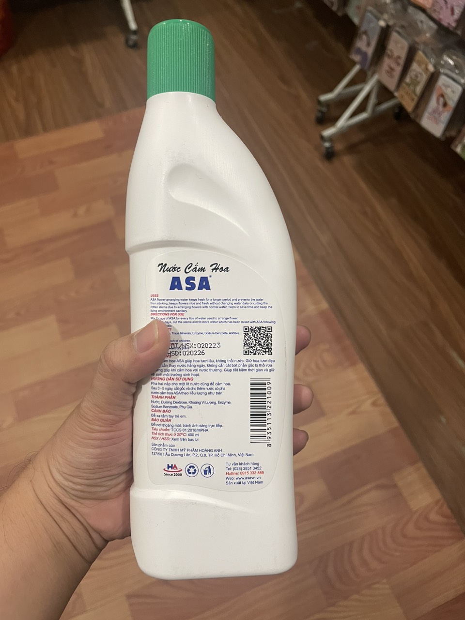 [HCM]NƯỚC CẮM HOA ASA 400ML