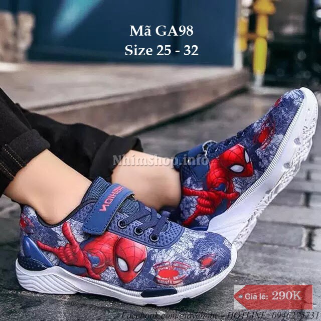 Giày Siêu Nhân Cho Bé Trai 3 - 7 Tuổi GA98