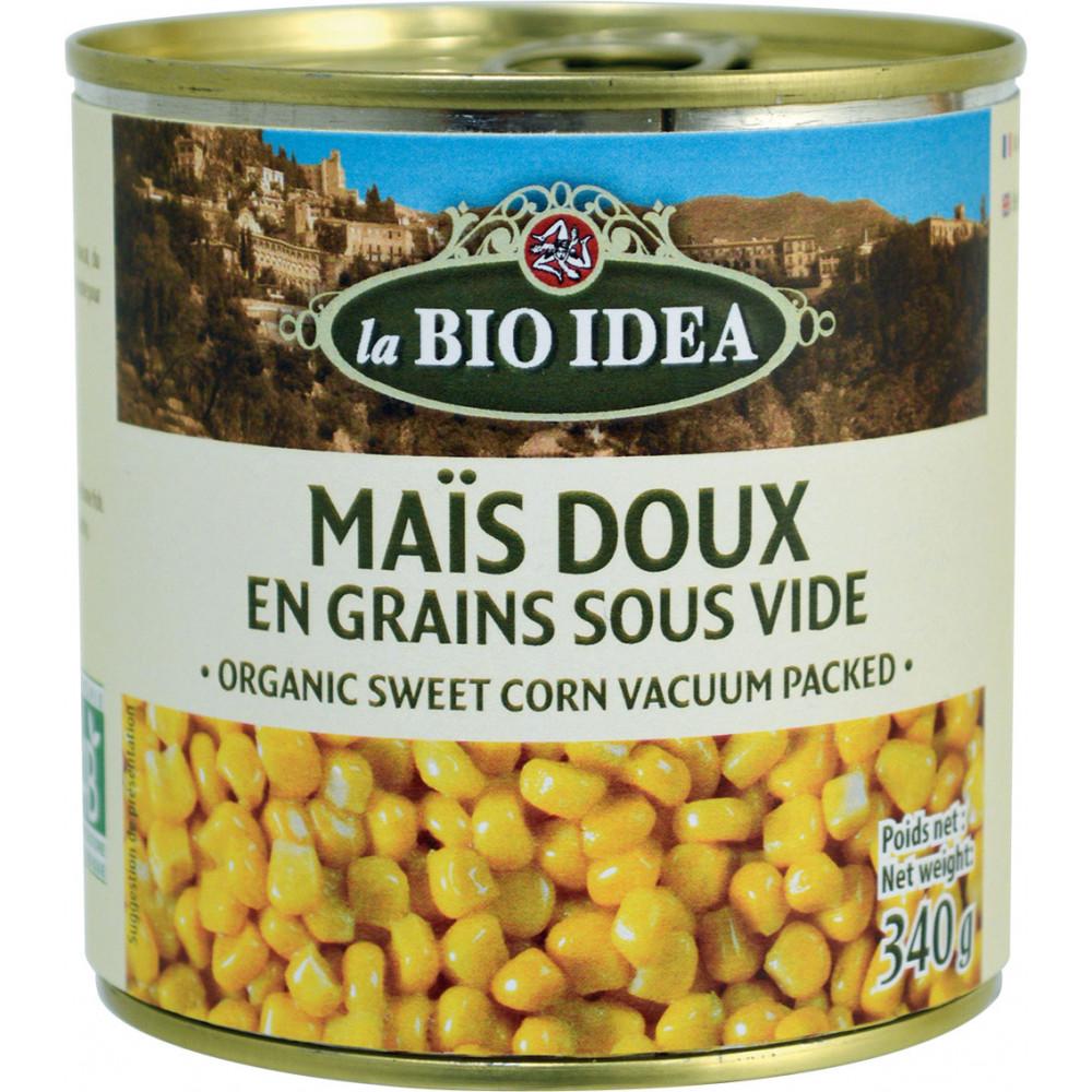 Bắp (Ngô) ngọt hữu cơ đóng hộp Bio Idea 340g