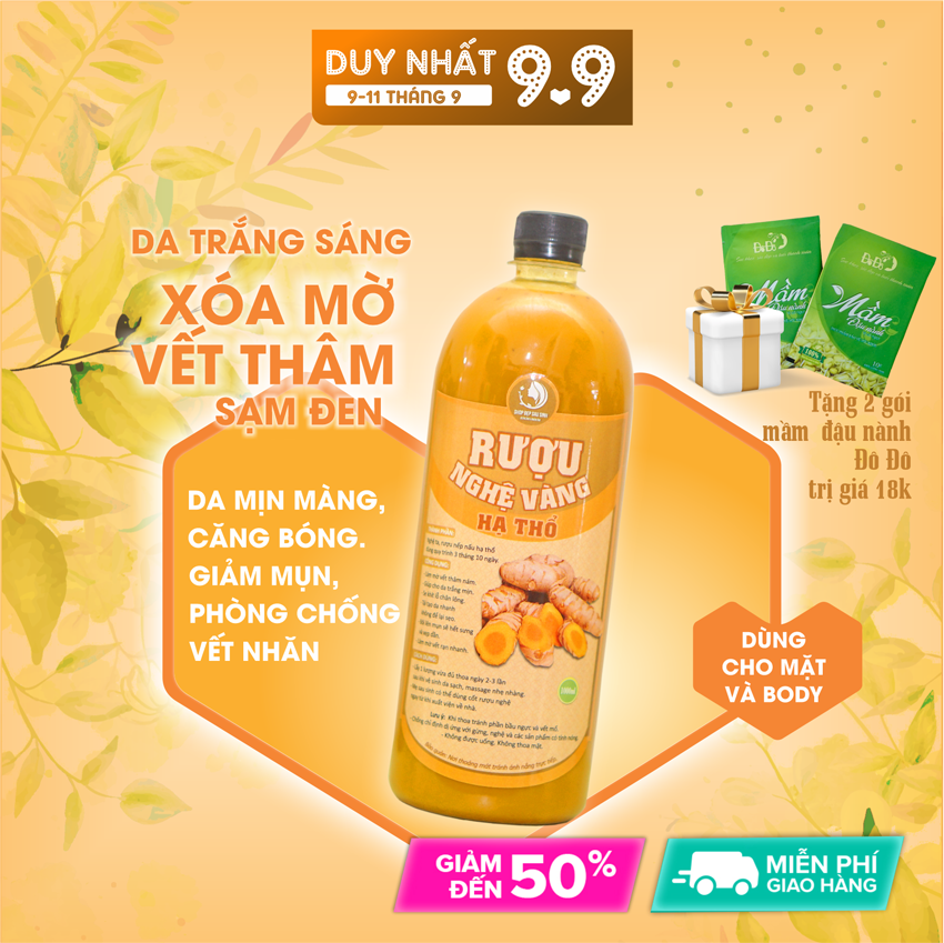 Cốt nghệ vàng hạ thổ 1000ml (Quà 18k)