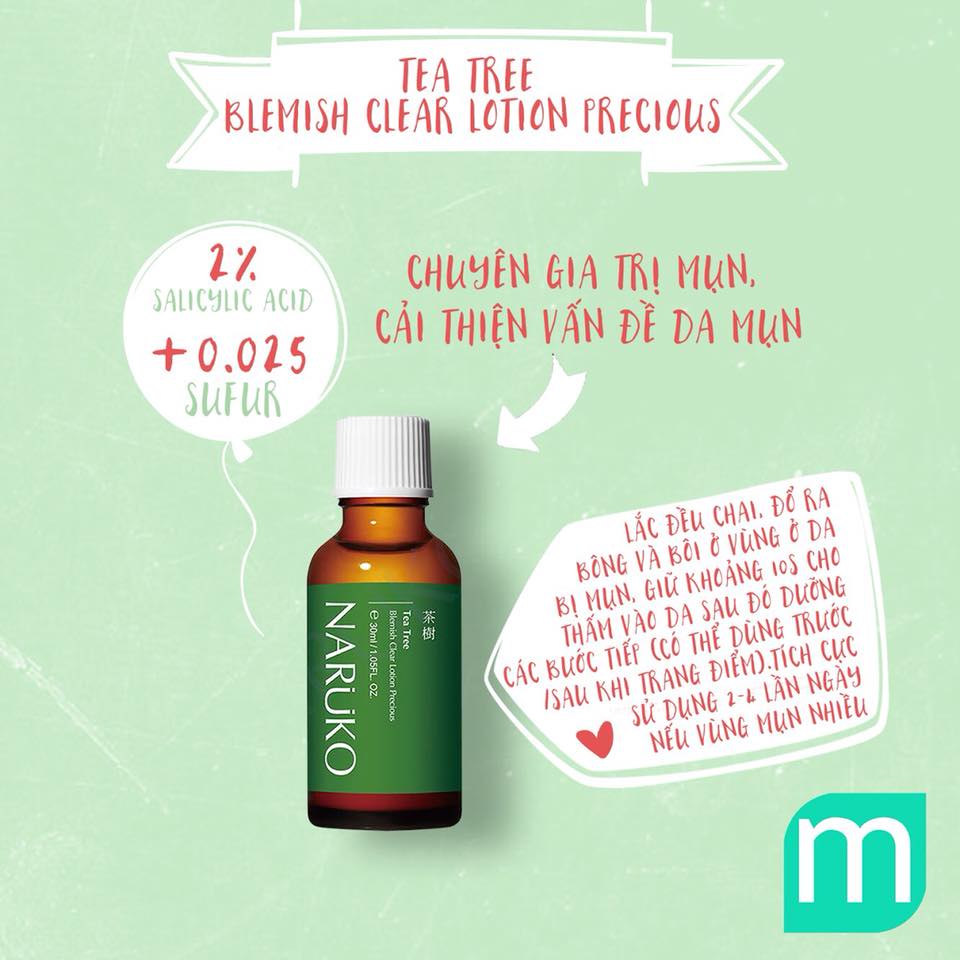 Chấm Mụn Naruko Tea Tree Precious 2 Lớp 30ml