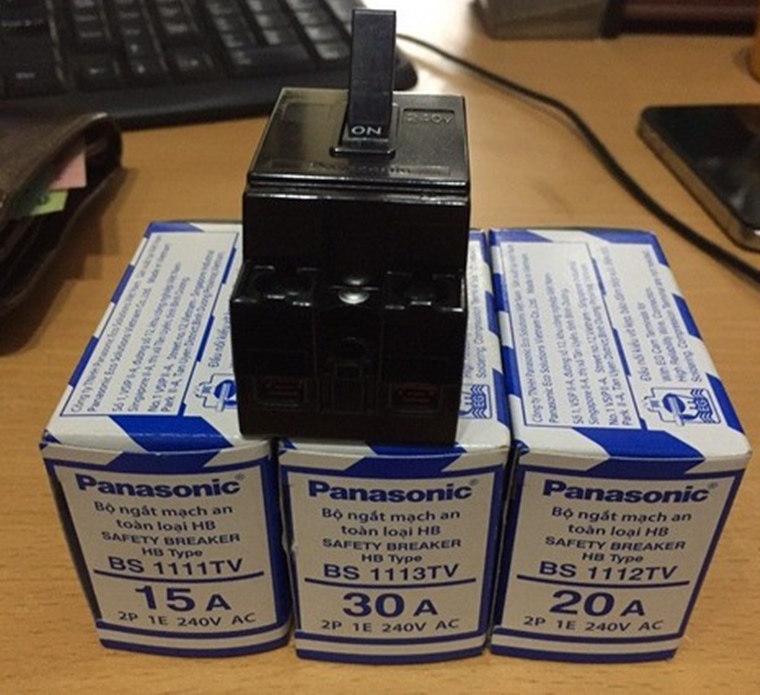 Cầu dao tự động, CB cóc 15A, 20A, 30A Panasonic