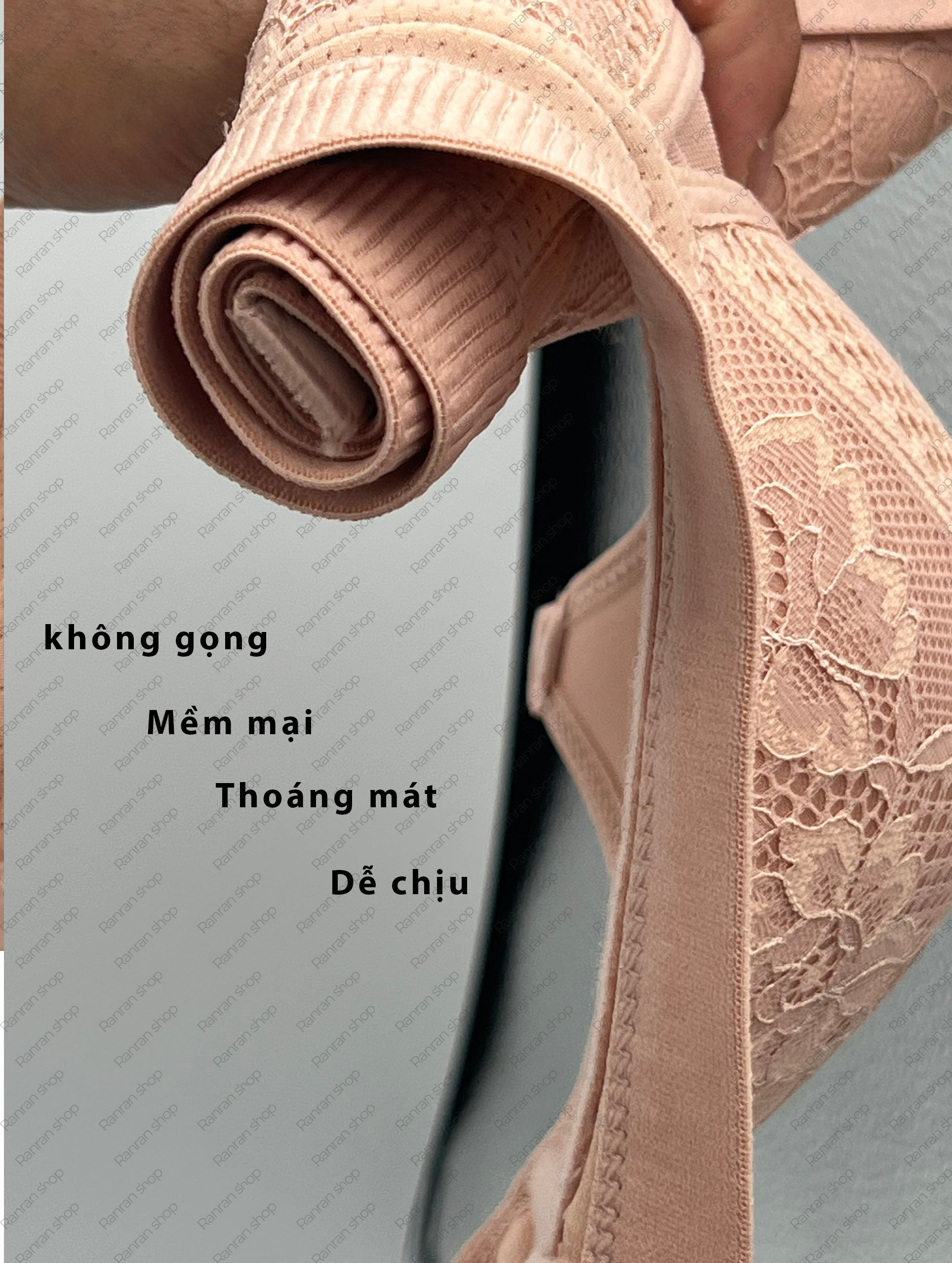 Áo Lót Không Gọng Mút Mỏng 1cm Cao Cấp RANRRAN