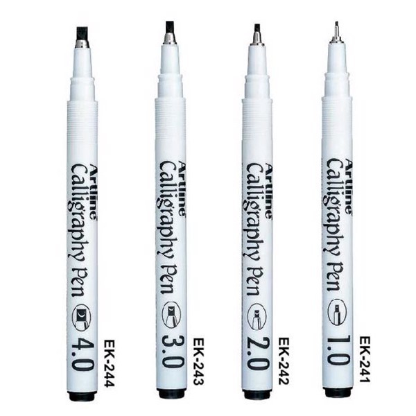 Bộ bút thư pháp Callygraphy màu đen ngòi 1.0- 4.0mm