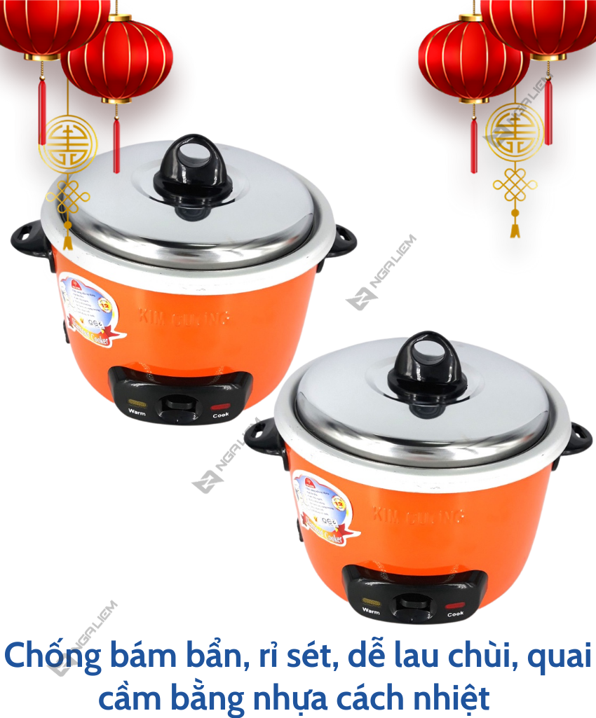 Nồi Cơm Điện 0.8 lít Kim Cương (Nắp rời)