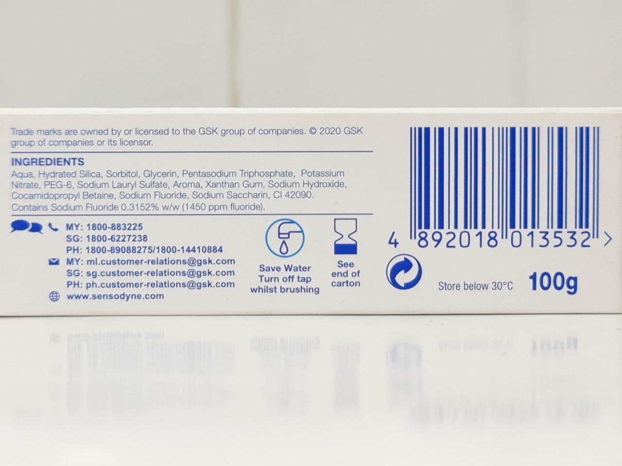 Kem Đánh Răng Làm Sạch Sâu Sensodyne Deep Clean Toothpaste 100g
