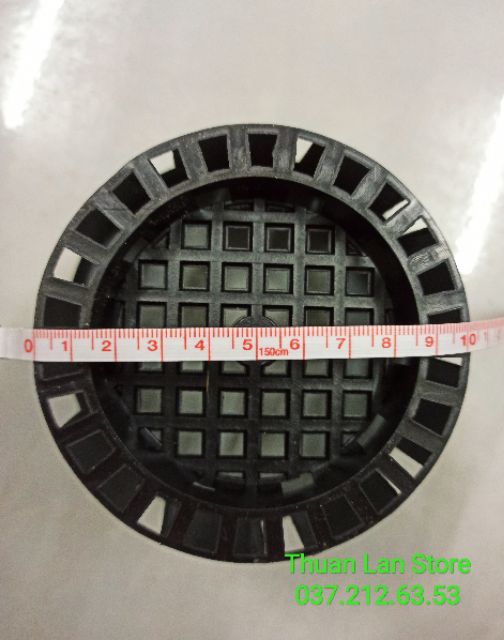 Set 10c Chậu Nhựa Đen Trồng Lan F14