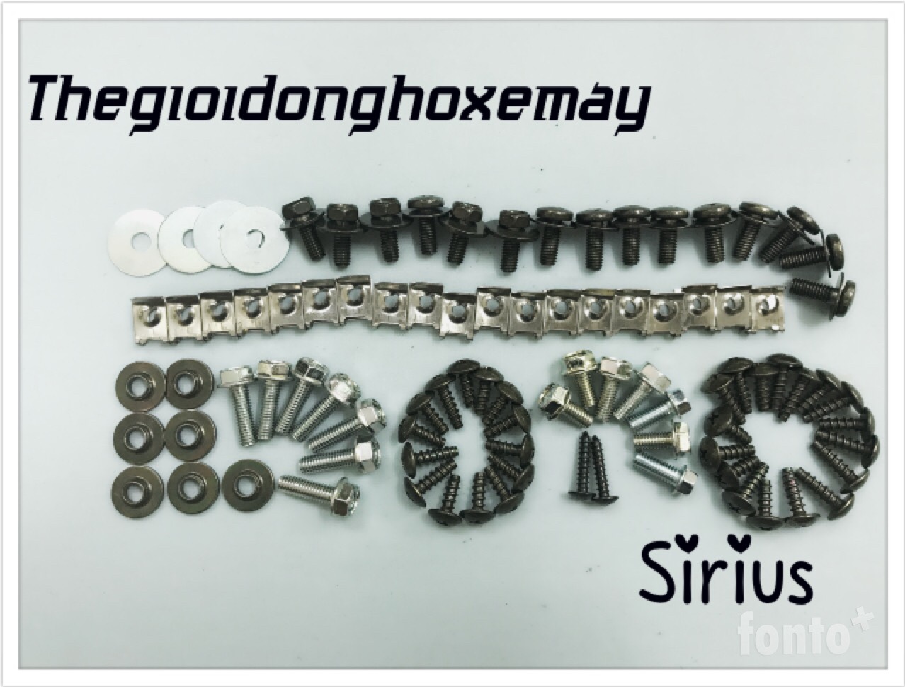 Bộ ốc vỏ nhựa xe máy ( ốc dàn áo) sirius