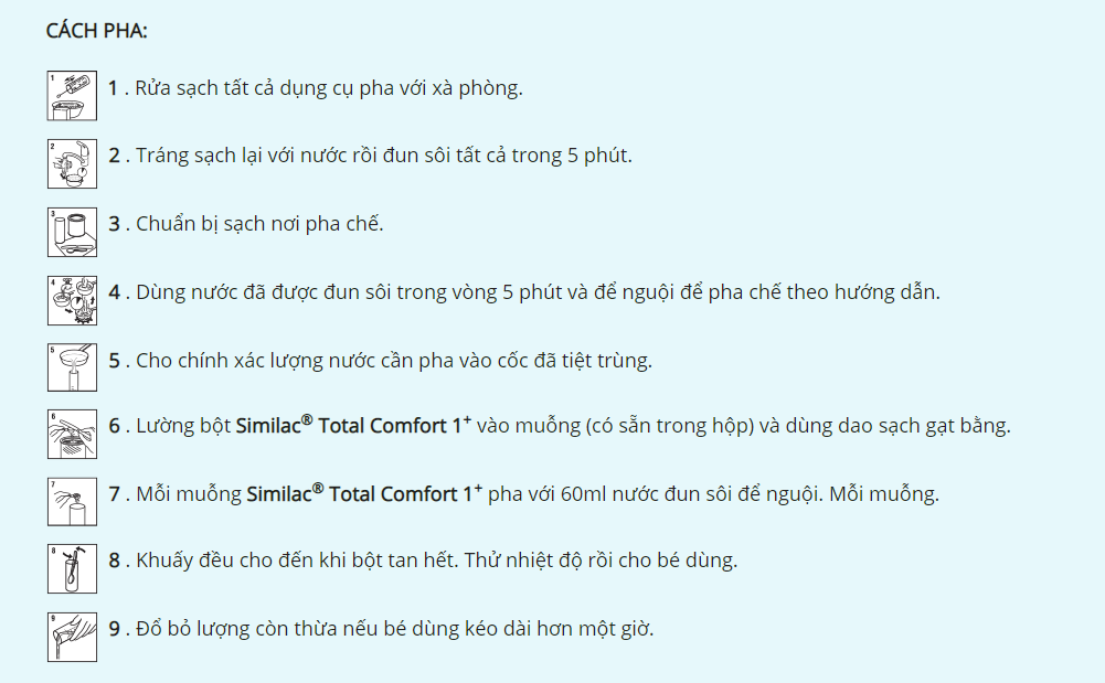 Sữa bột Similac Total Comfort 1+ - 360g (Dành cho trẻ từ 1 tuổi trở lên)