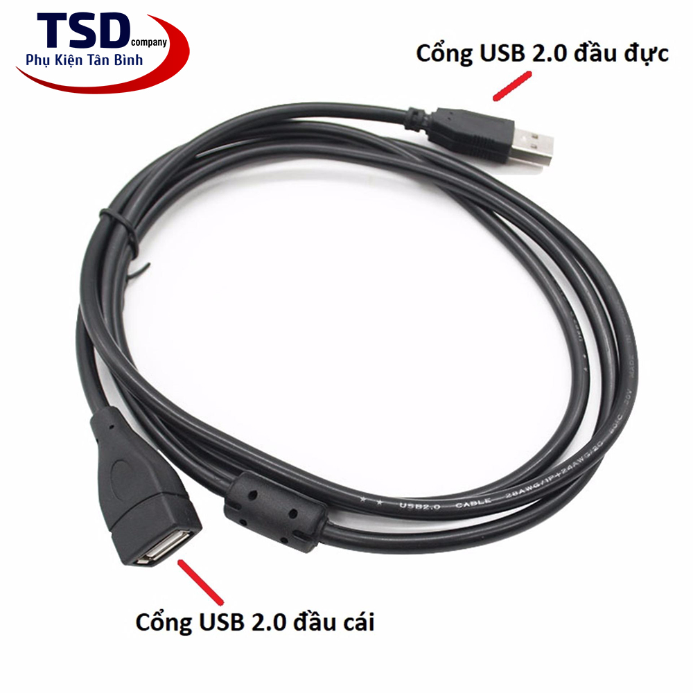 Cáp USB Nối Dài 1.5 Mét Xịn Không Nhiễu - Cable USB
