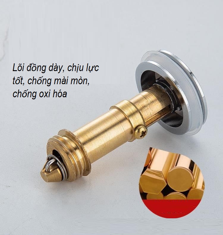 Nút bịt bồn rửa mặt lavabo nhấn nút cao cấp
