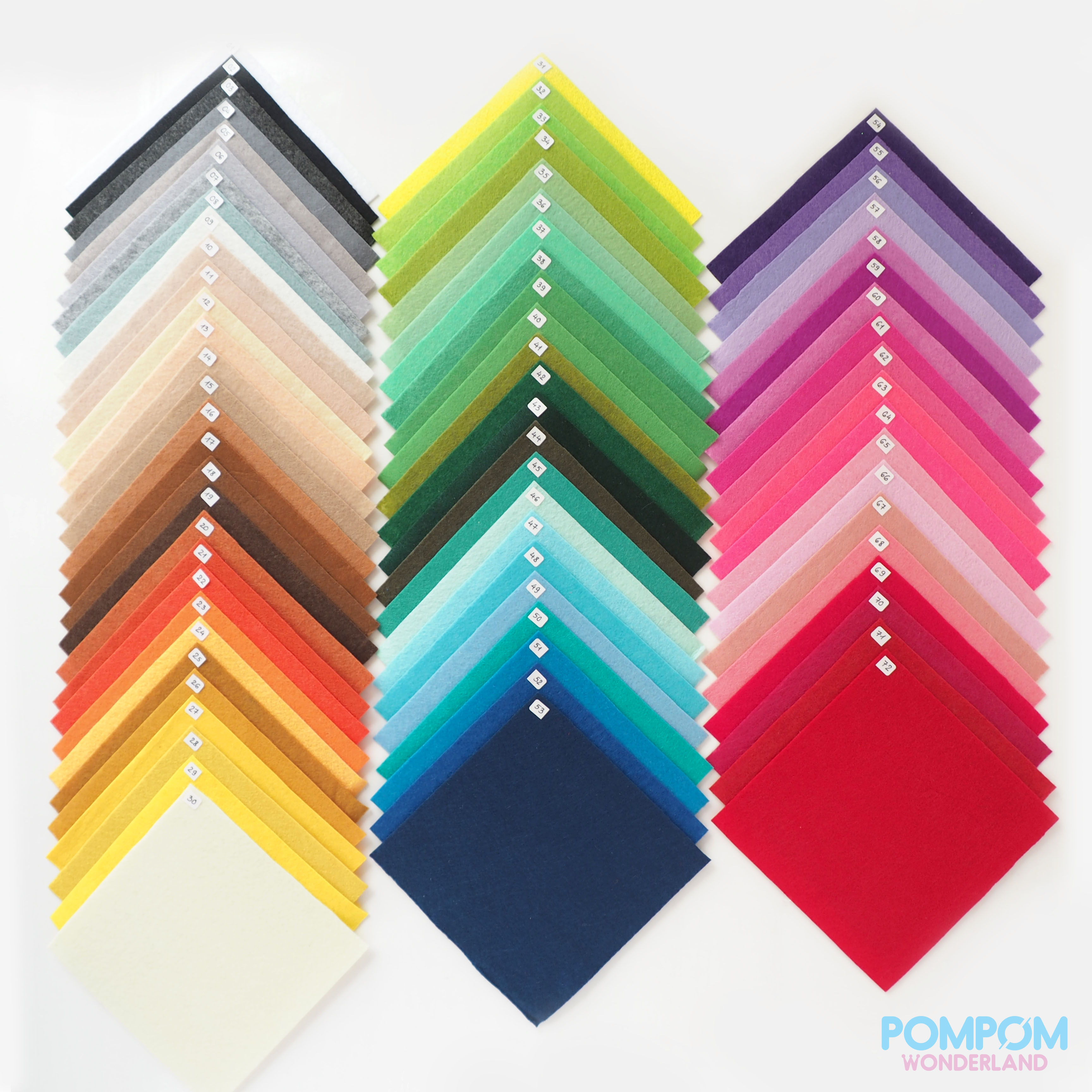 Craft Felt Sheets 30x30cm (72 Colors to Choose)