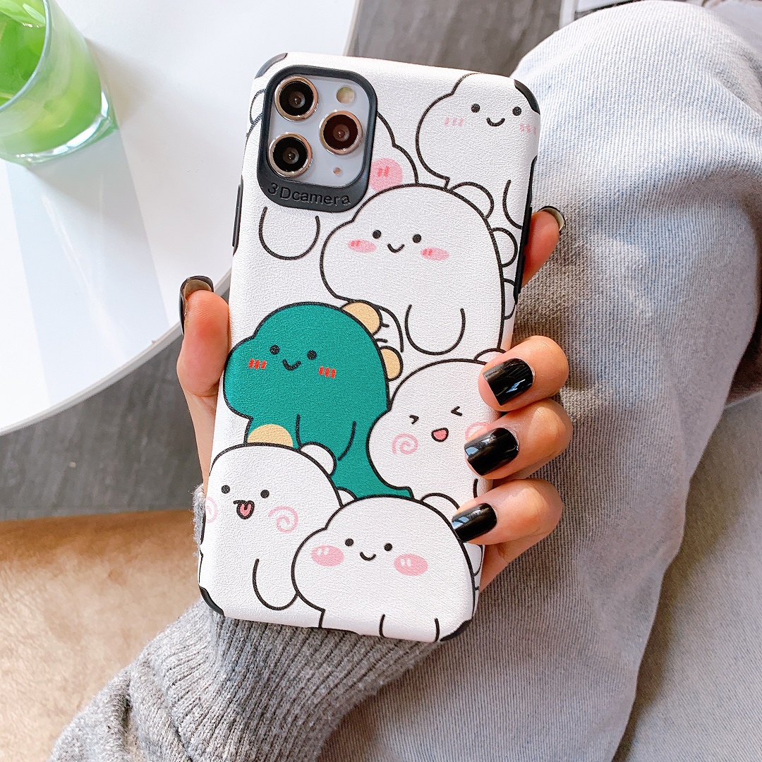 Ốp Lưng Da IMD Dinosaur Cute