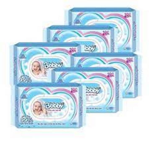 Khăn ướt bobby không mùi 100 miếng