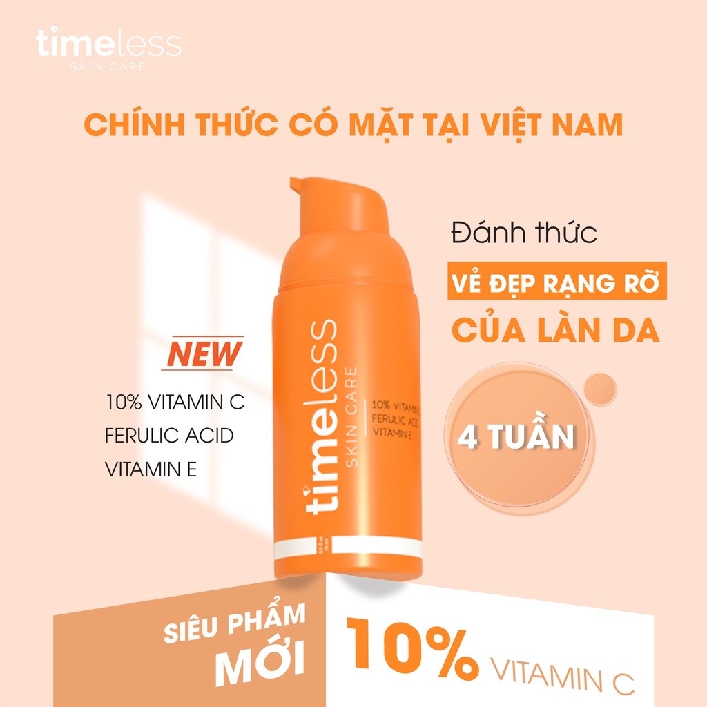Serum Timeless 10% Vitamin C Sáng Da, Mờ Vết Thâm 15ml