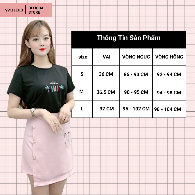 Áo Thun Nữ Thêu Họa Tiết YANDO AT02