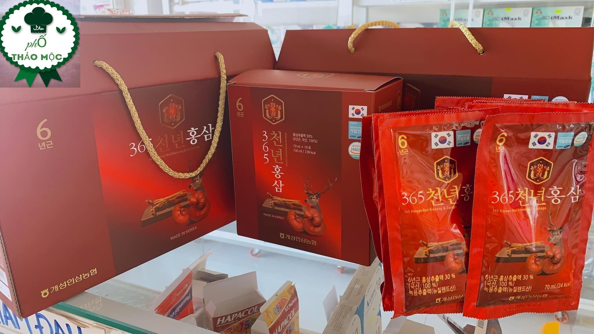 Nước hồng sâm linh chi nhung hươu 365 hansusam hàn quốc