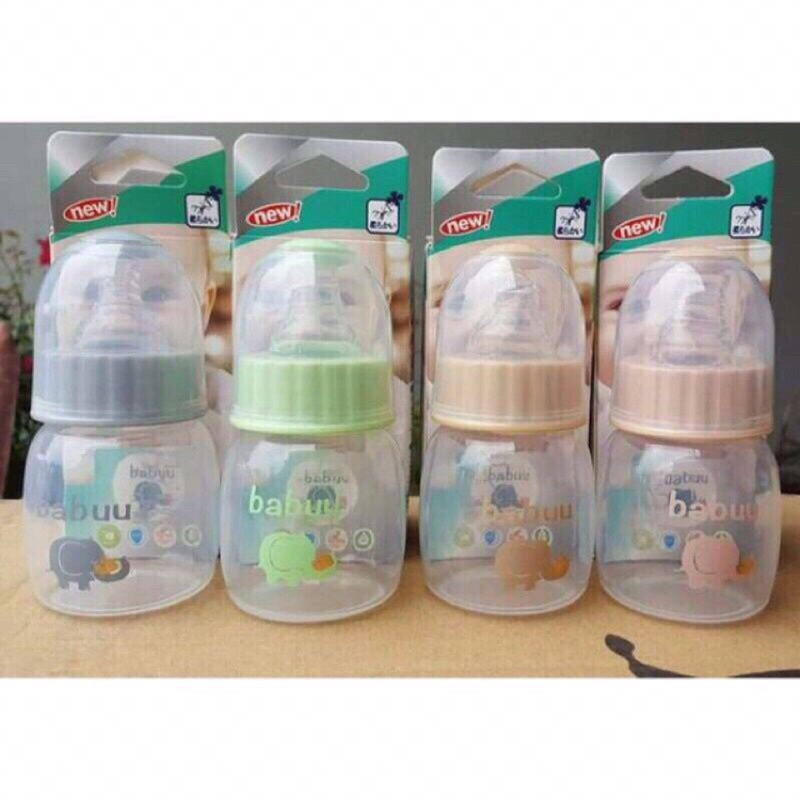 Bình sữa Babuu dòng cổ hẹp 60ml, 125ml, 250ml