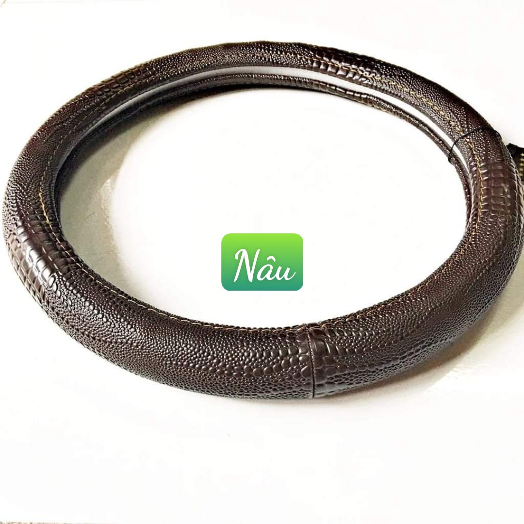 Bọc Vô Lăng Da Vân Cá Sấu size 38, cho các xe 4 - 7 chỗ