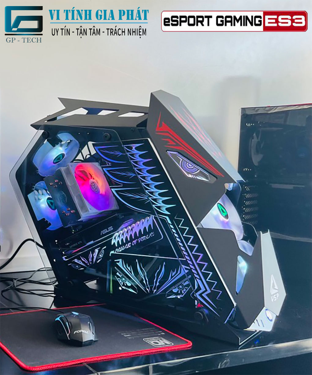 VỎ CASE VSP ESPORT GAME ES3 + 5 FAN LED