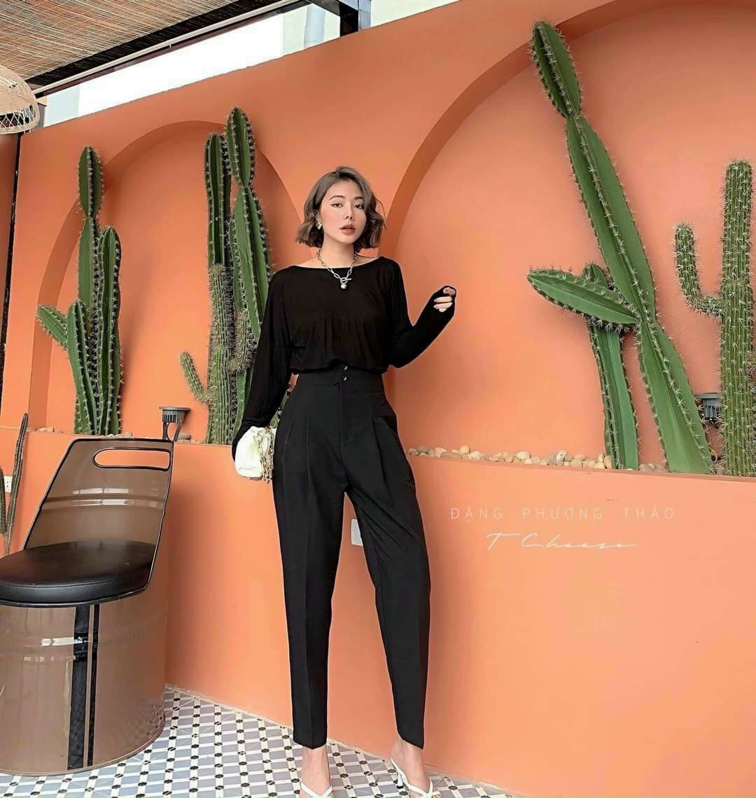 Quần bom nữ , quần công sở nữ cạp liền