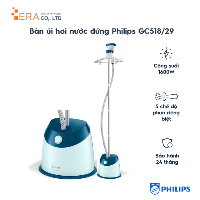 Bàn Ủi Hơi Nước Đứng Philips GC518 (1600W )