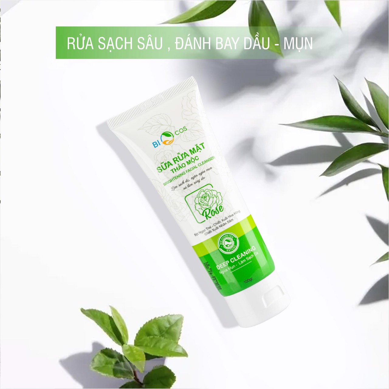 Sữa Rửa Mặt Ngừa Mụn,Sáng Da BIOCOS 120gr.