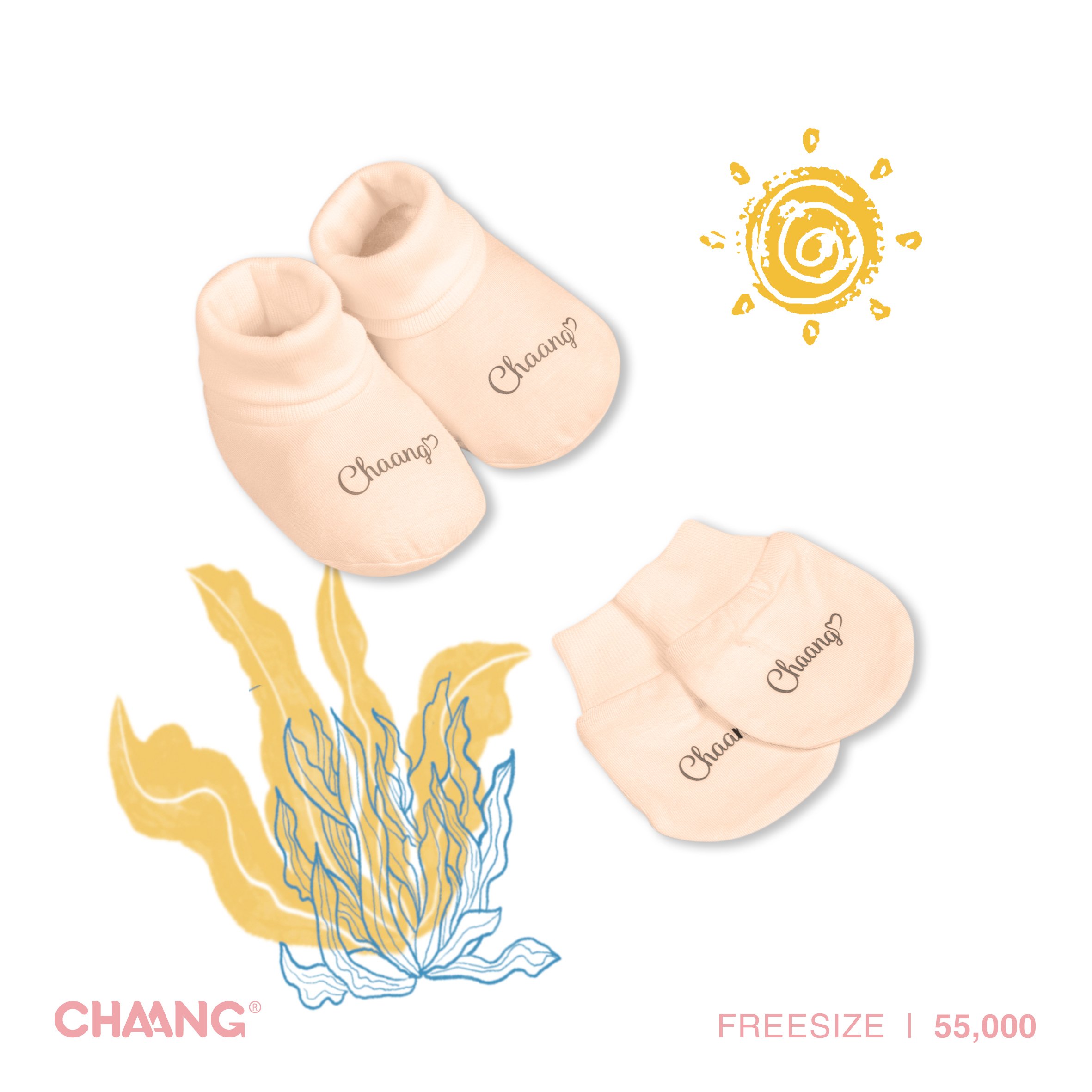 [CHAANG] Set bao tay bao chân sơ sinh Chaang