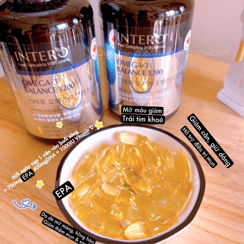 Viên uống Omega3 cao cấp Intero