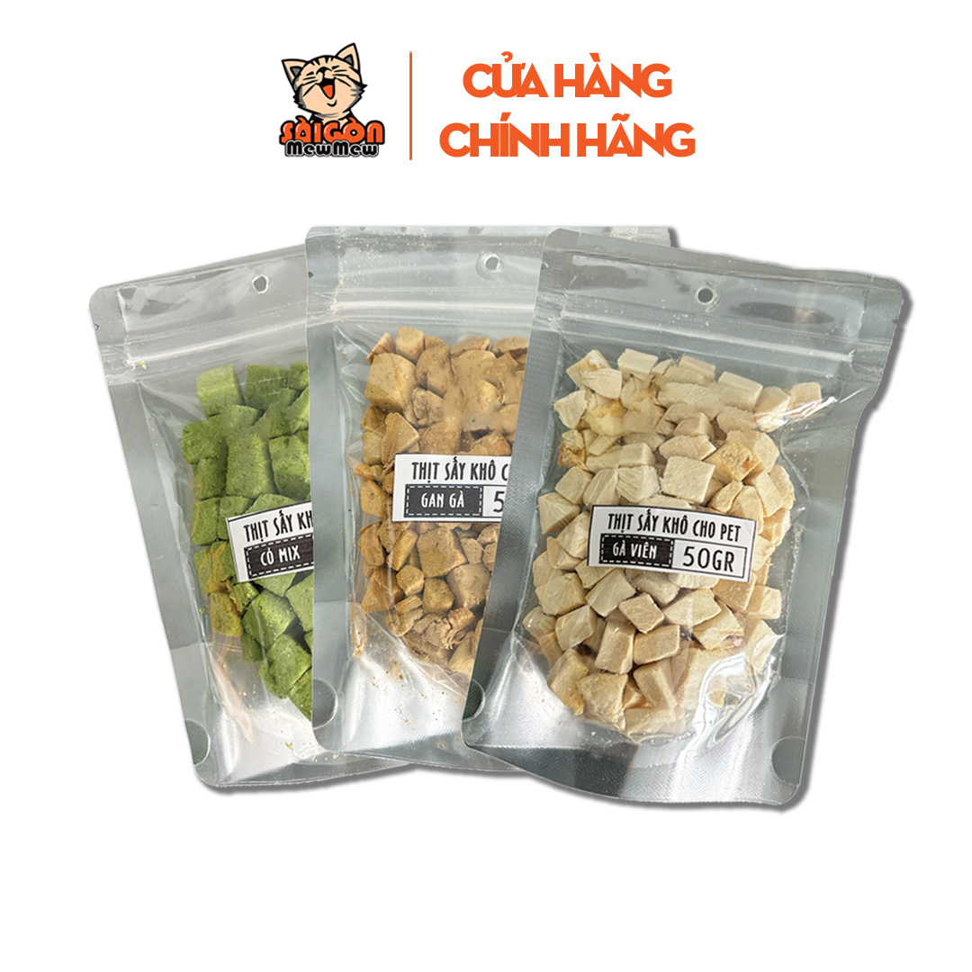 Snack gà viên sấy khô cho chó mèo – Thịt gà sấy tự nhiên cho thú cưng