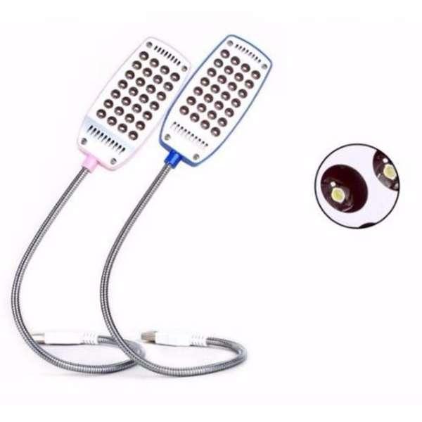 2 Đèn học LED usb 28 bóng siêu sáng quay 360 độ (Bạc)