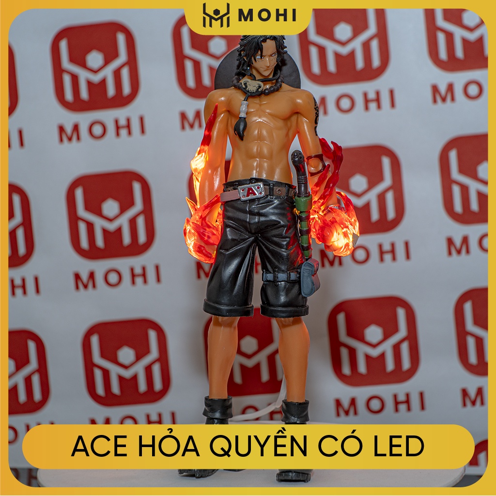 Bản có LED | Mô hình one piece Ace Grandista nắm đấm lửa cao 26cm cực ...