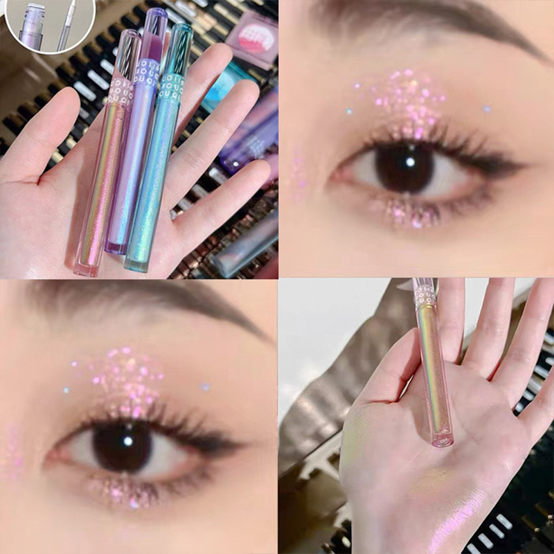 Chất lỏng Eyeshadow Shining Sequin Pearlescent Lying Silkworm Chất lỏng Eyeshadow Mỹ phẩm YVETTERY