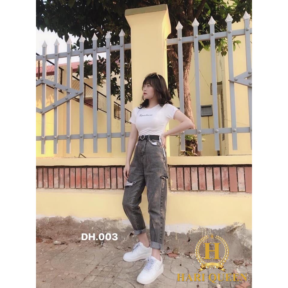 Quần baggy bò khói rách mã 003 dho0520