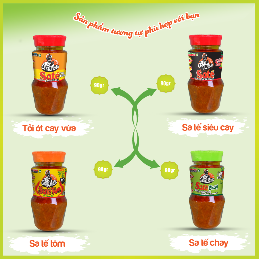 Sate Tôm Ông Chà Và 90g - Ít Cay