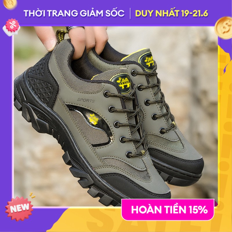 Lion-heart Store【Free Shipping Miễn phí vận chuyển】 2022 Xu hướng mới giày đi bộ đường dài thoáng khí không trơn trượt giày chạy bộ đẹp trai giày thể thao nam retro