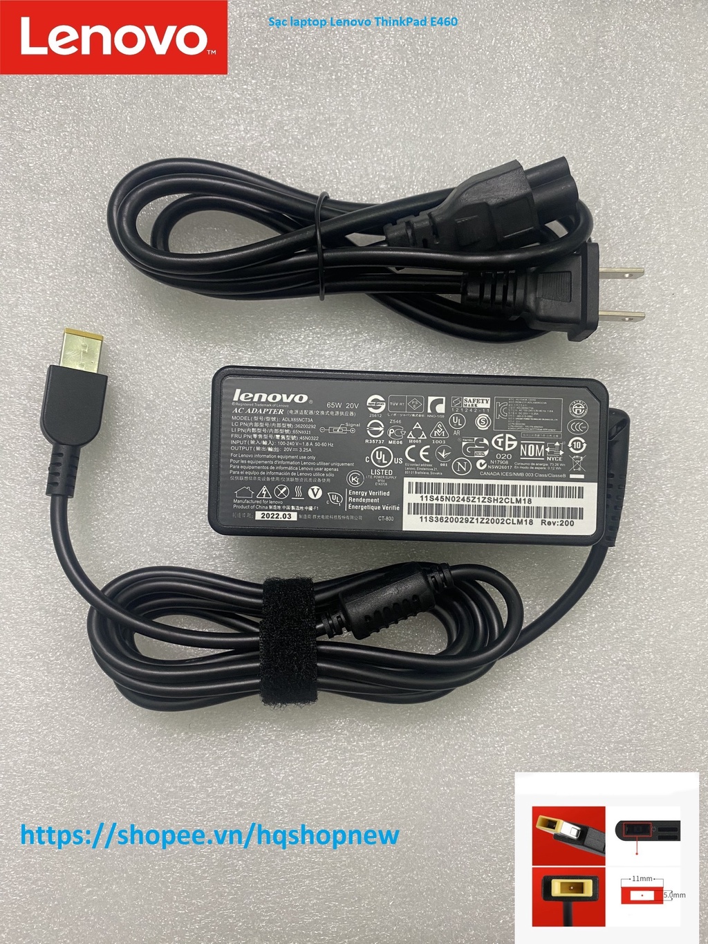 [Sạc zin] Sạc laptop Lenovo ThinkPad E460