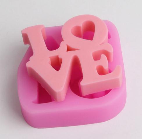 Khuôn rau câu silicon 4D LOVE