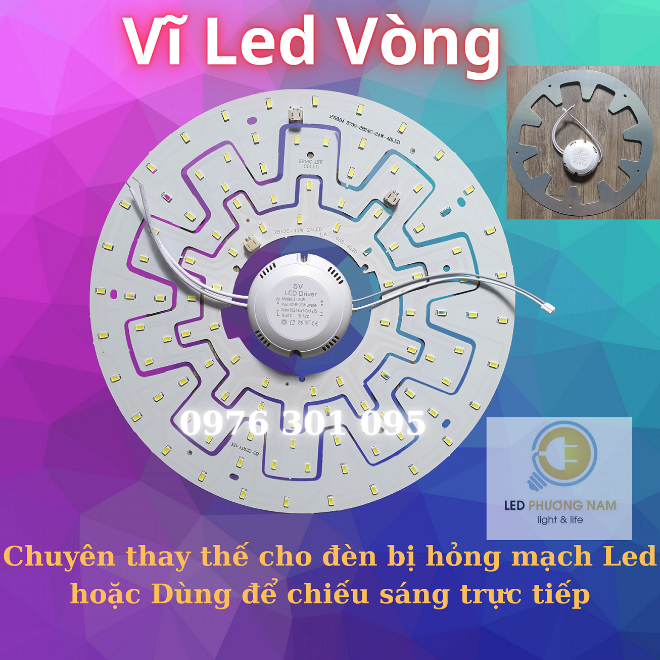 Led Vòng Siêu Sáng 12w - 18w - 24w (Trắng - Vàng)