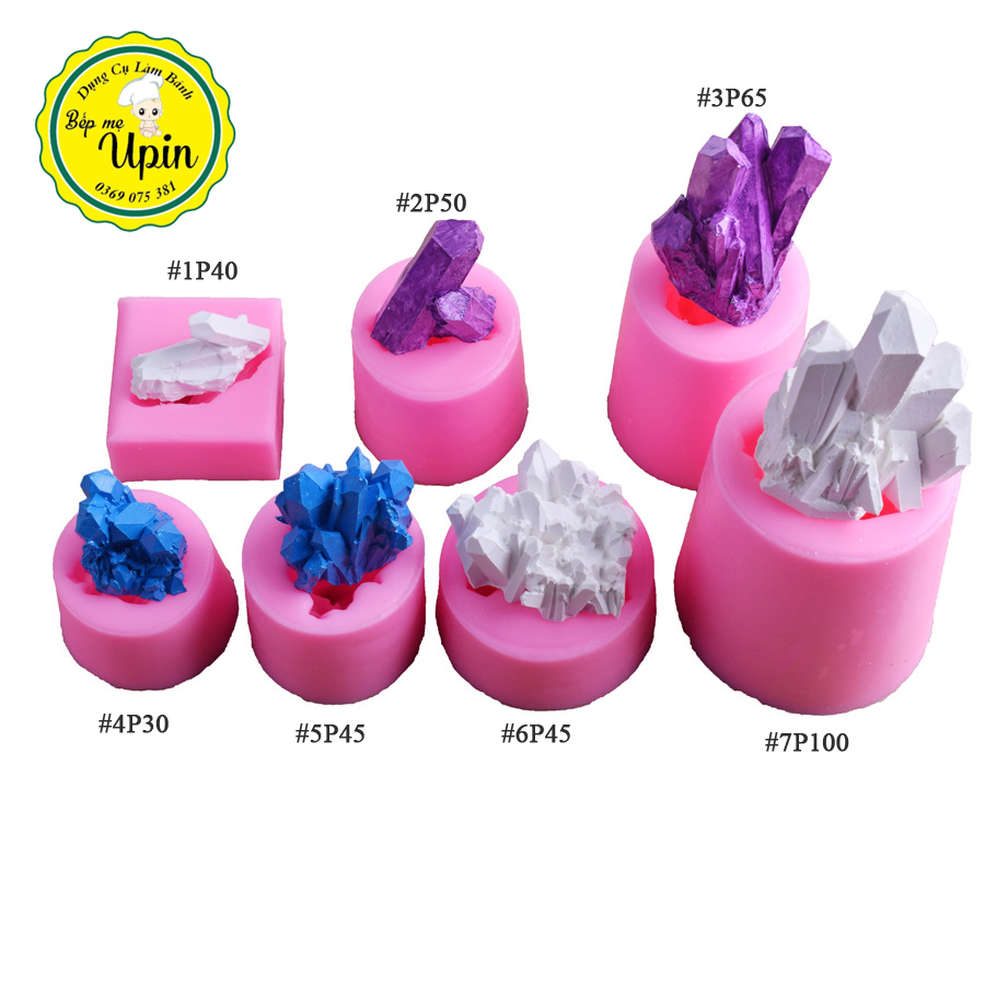 Khuôn Silicon Đá Pha Lê/ Thạch Anh Làm Bánh