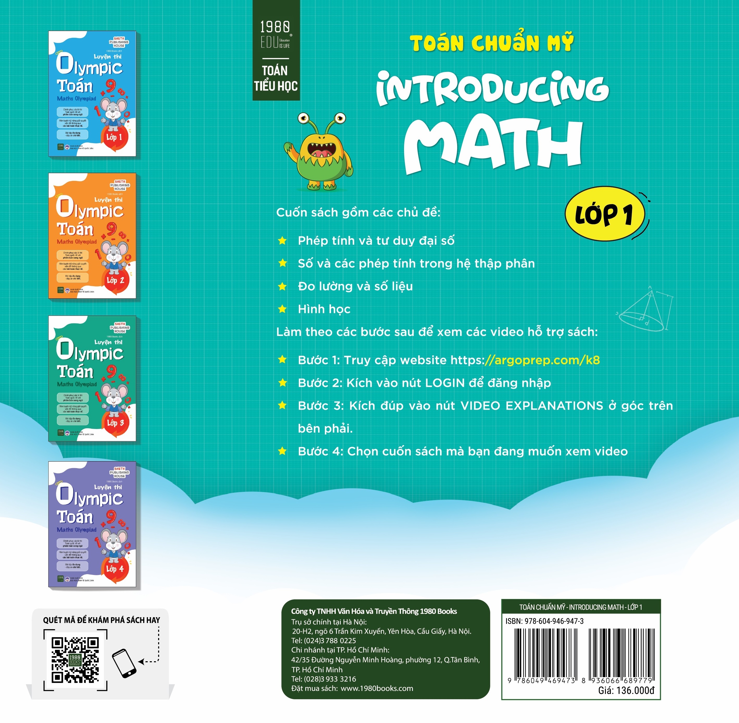 Sách Fahasa - Toán Chuẩn Mỹ - Introducing Math - Lớp 1